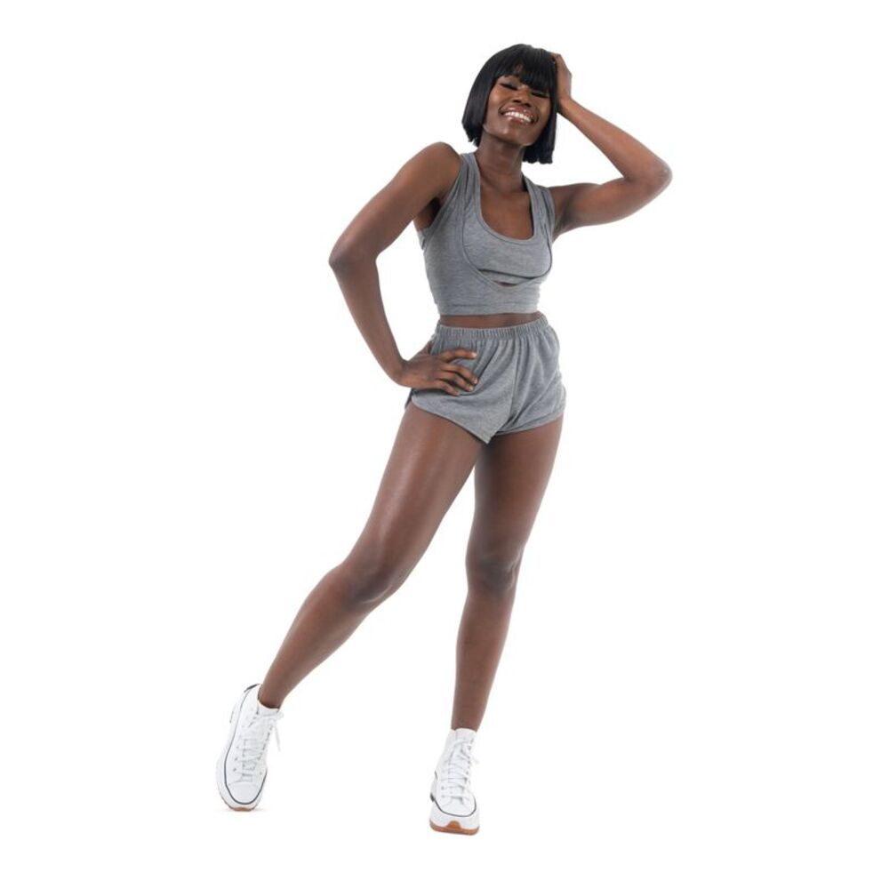 GRAYSCALE Womens Gray Heather Active Wear Shorts M